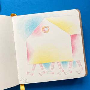 Ксения Турулина: фрагмент иллюстрации Dreams of the sea, Рисуночков наброски. Зимние сны о лете.