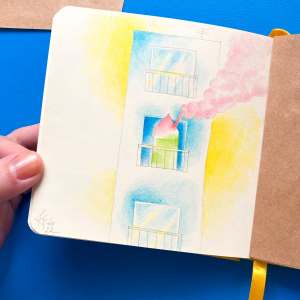 Ксения Турулина: фрагмент иллюстрации Early morning, Рисуночков наброски. Зимние сны о лете.