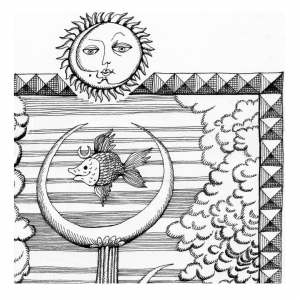 Ксения Турулина: фрагмент иллюстрации Moon, Inktober 2021